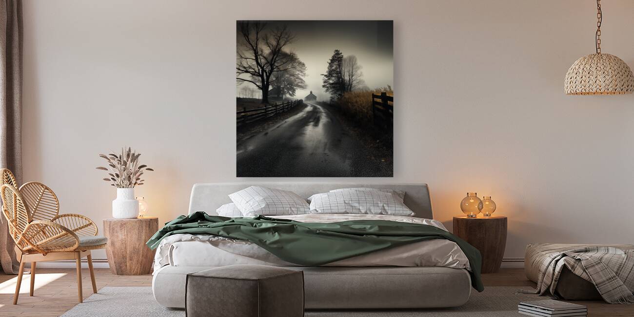 After the Rain – Moody Country Road Print Reproduction