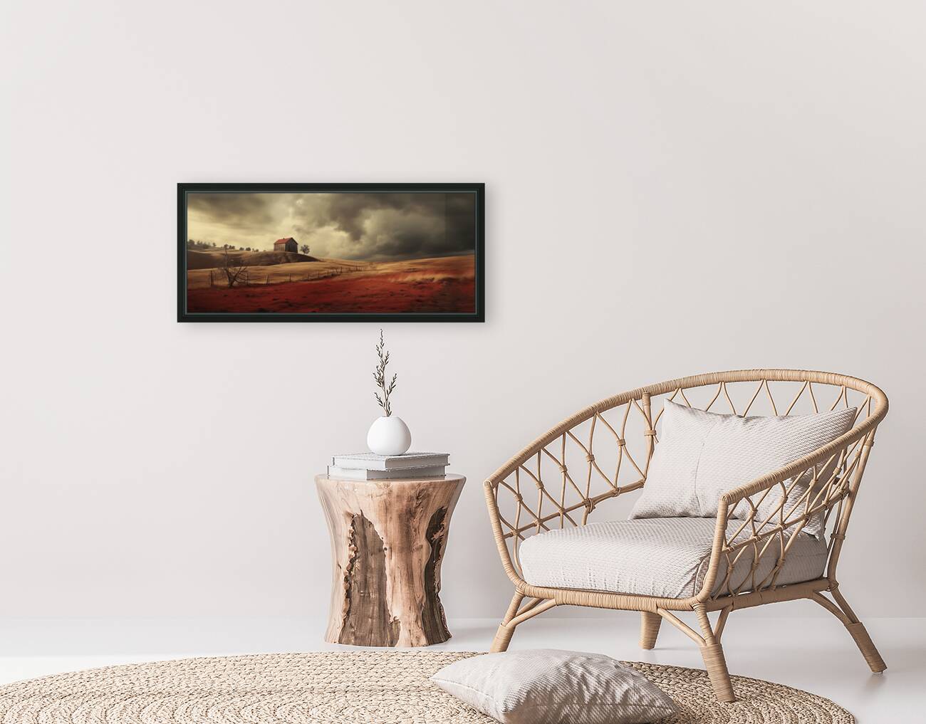 Crimson Harvest – Barn and Landscape Print Reproduction