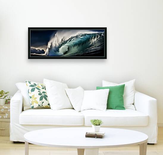 Aqua Requiem – Panoramic Ocean Wave Print Reproduction