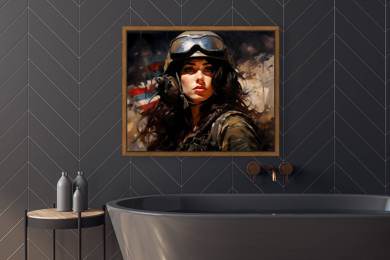 Woman of War – Grit & Grace Portrait Print Reproduction