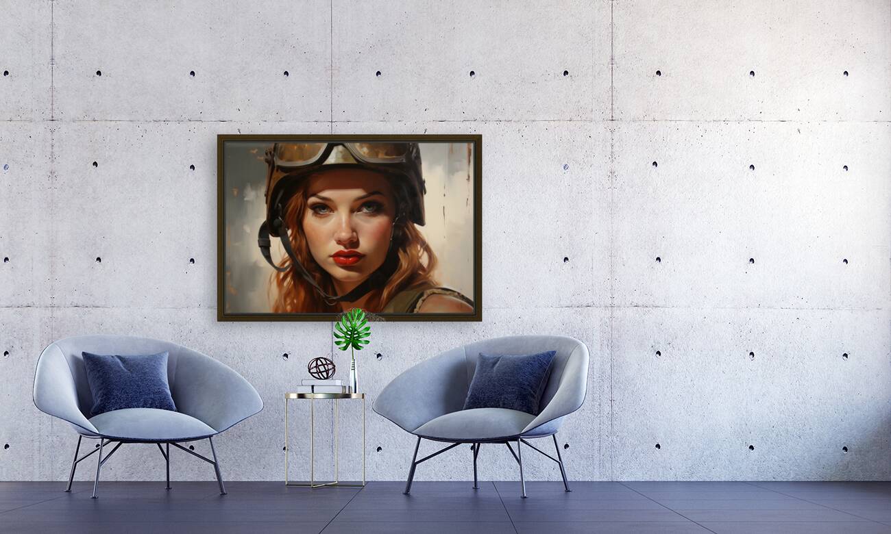 Woman of War – Grit & Grace Portrait Art Print Reproduction