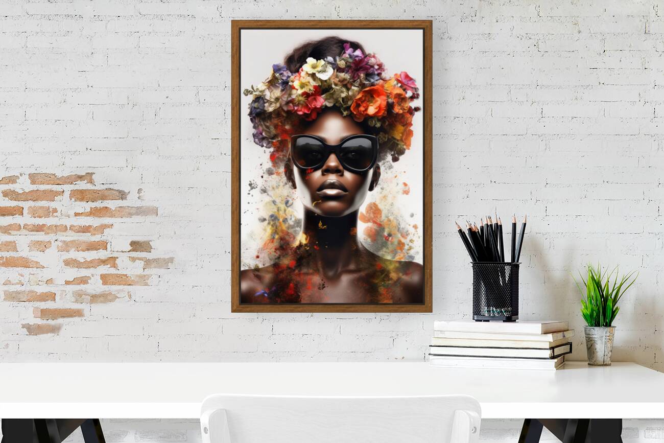 Power & Poise – Modern Afrocentric Portrait Art Print Reproduction