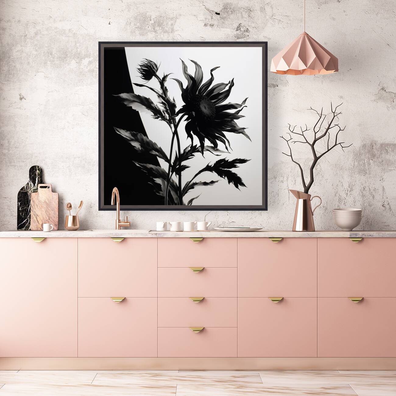 Black and White – Minimal Botanical Art Print Reproduction