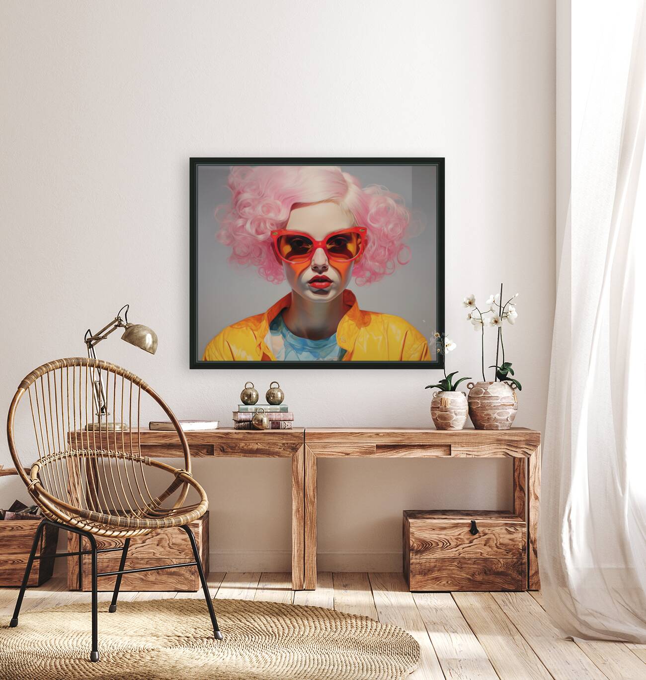 Pretty In Pink - Pop Glam Portrait Art Prints Reproduction