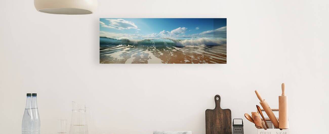 Beach – Modern Seascape Art Print by Savage Art Prints