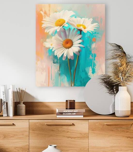 Gerber Daisies - Bright Daisy Bouquet Art Prints by Savage Art Prints