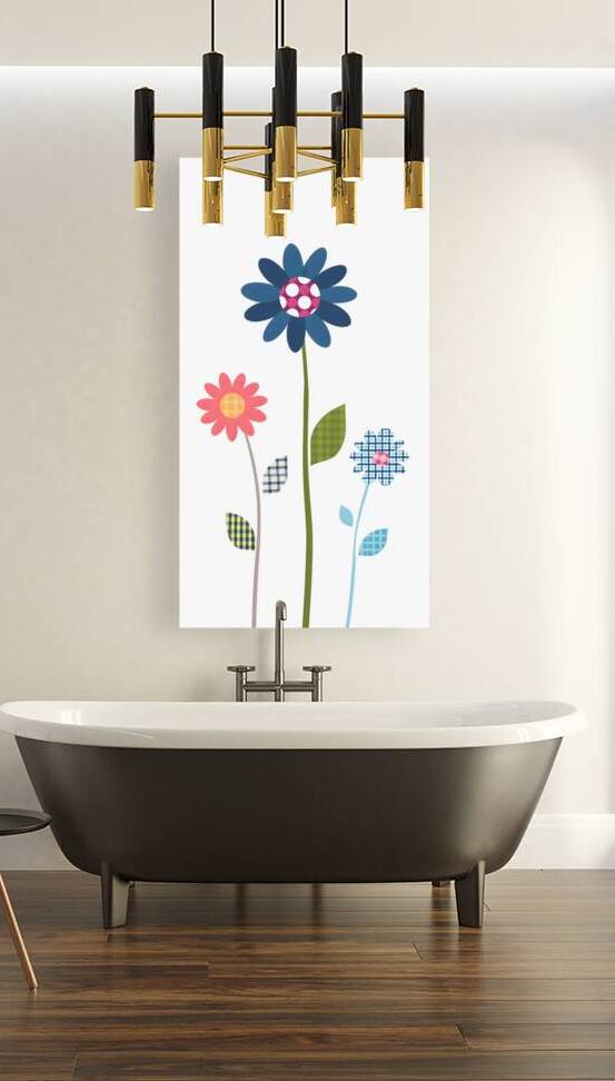 Plaid Botanica 12 - Contemporary Floral Art Prints by Savage Art Prints