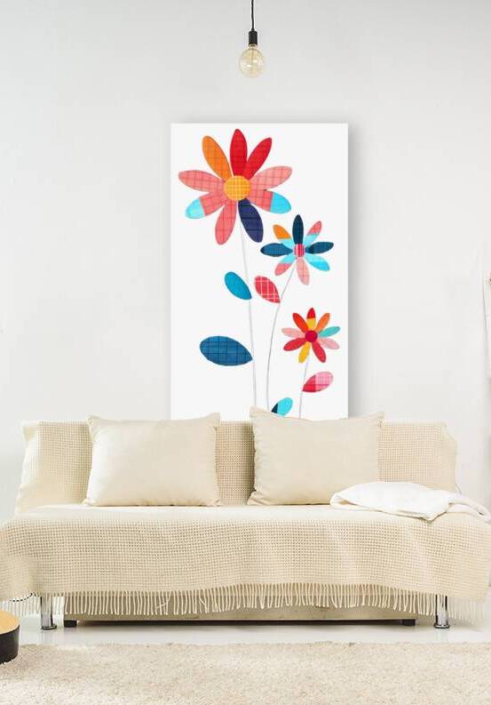Plaid Botanica 25 - Modern Floral Art Prints by Savage Art Prints