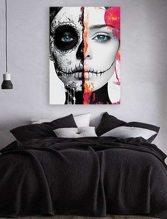 Mitad Del Mas Alla - Half Of The Beyond - Surreal Skull Art Prints by Savage Art Prints