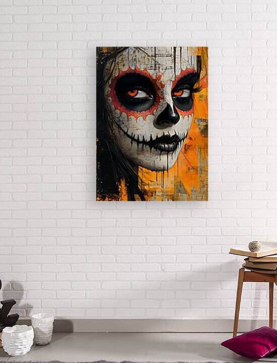 La Calavera Vigilante - The Watchful Skull - Dia de los Muertos Art Prints by Savage Art Prints