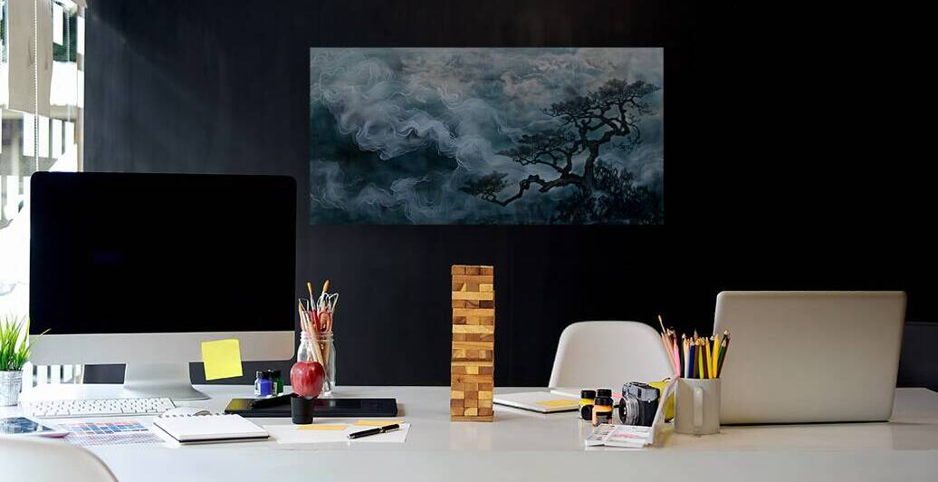 Yurei No Ki 幽霊の木 - Ghost Tree - Japanese Minimal Landscape Art Prints by Savage Art Prints