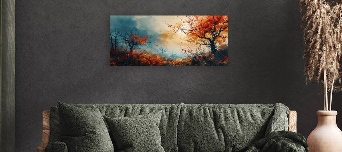 Embers Of Autumn - Modern Floral Field Art Prints by Savage Art Prints