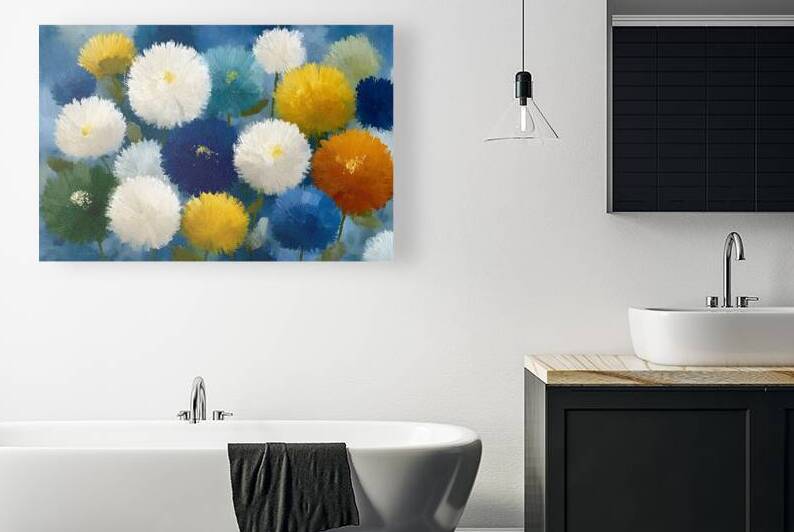 Bouffees De Couleur - Puffs Of Color - Playful Floral Art Prints by Savage Art Prints
