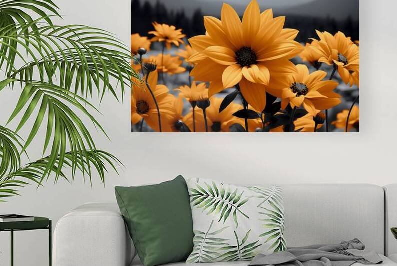 Fleurs Du Crepuscule - Flowers Of Dusk - Evening Floral Art Prints by Savage Art Prints