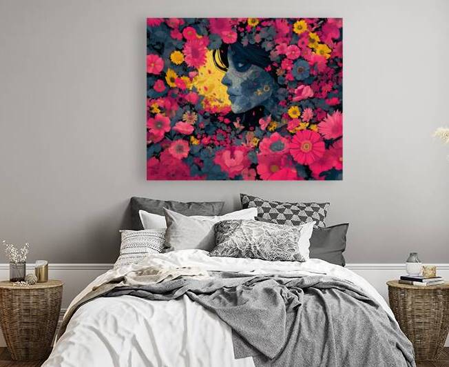 Jardin De Los Recuerdos - Garden Of Memories - Dia de los Muertos Floral Art Prints by Savage Art Prints