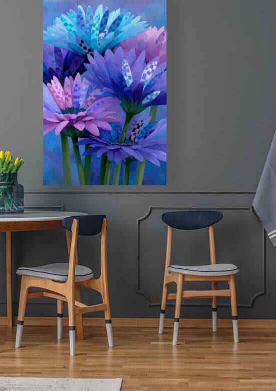 Bleu Botanique - Botanical Blue - Modern Floral Art Prints by Savage Art Prints