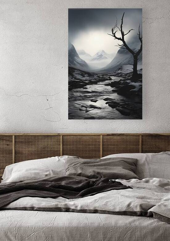 Where Silence Flows - Monochrome Landscape Art Prints by Savage Art Prints