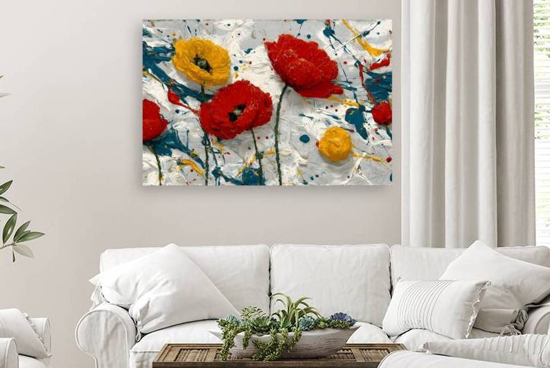 Fleurs En Mouvement - Flowers In Motion - Dynamic Floral Art Prints by Savage Art Prints