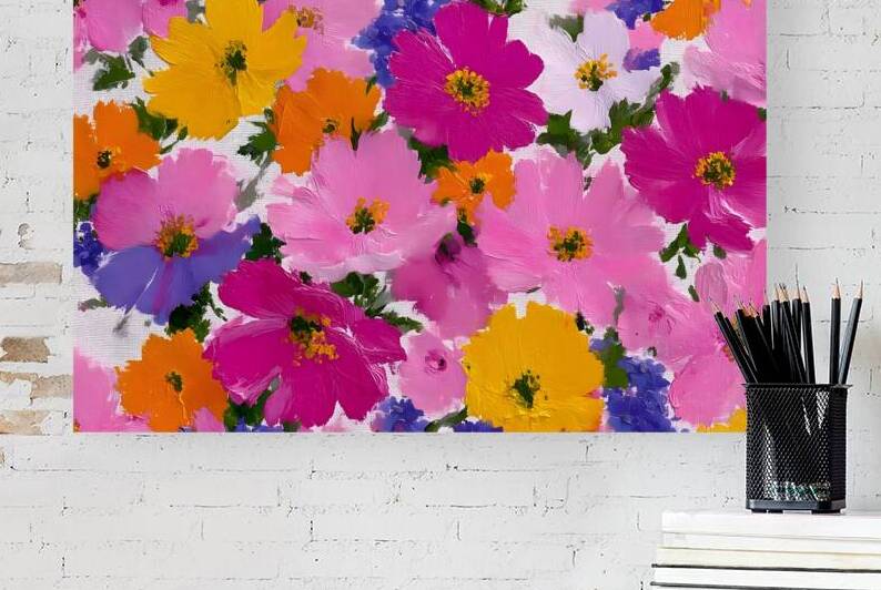 Eclat De Couleurs - Burst Of Colors - Abstract Floral Art Prints by Savage Art Prints