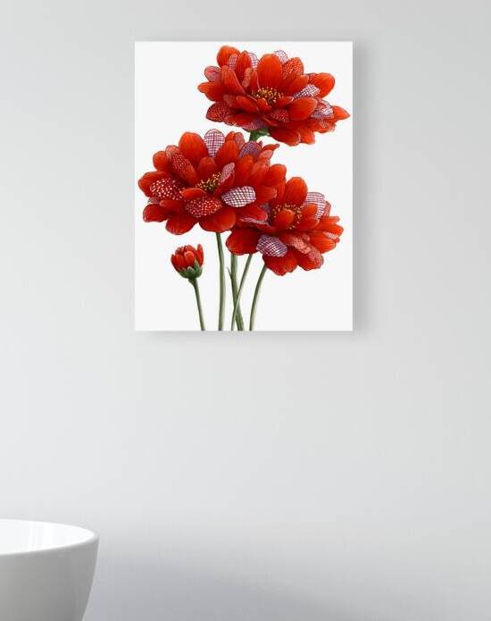 Plaid Botanica 29 - Modern Floral Art Prints by Savage Art Prints
