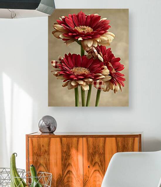 Plaid Botanica 31 - Retro Floral Art Prints by Savage Art Prints