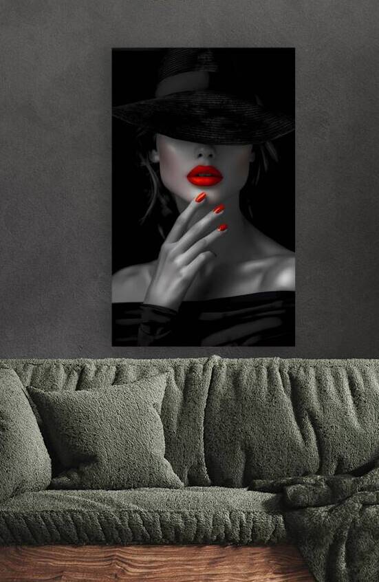 The Red Seduction - Noir Fashion Portrait Art Prints by Savage Art Prints