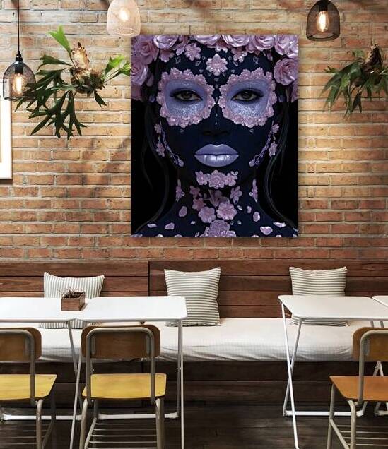 La Novia De La Noche Dia de los Muertos Sugar Skull by Savage Art Prints