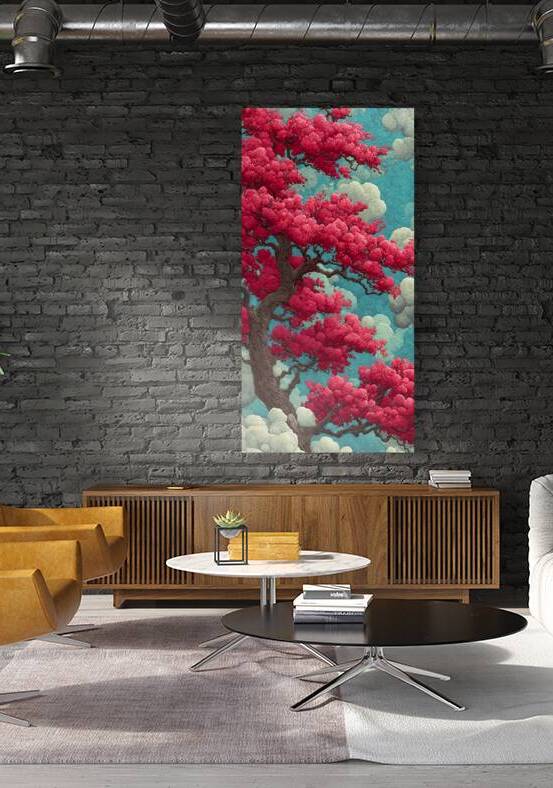 Kumo Ni Saku 雲に咲く - Blooming In The Clouds - Japanese Floral Art Prints by Savage Art Prints