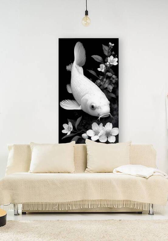 Purachina Ogon No Ketto プラチナ黄金の血統 - Platinum Ogon Bloodline - Japanese Koi Art Prints by Savage Art Prints