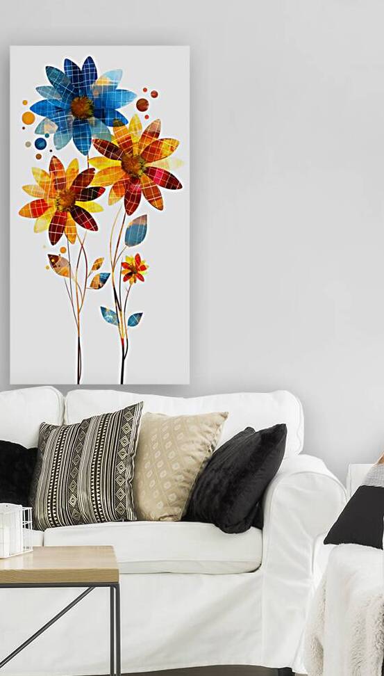 Plaid Botanica 33 - Modern Floral Art Prints by Savage Art Prints