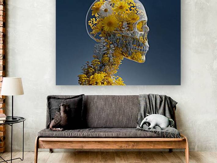 Thoughts in Bloom – Sugar Skull Art Print by Savage Art Prints