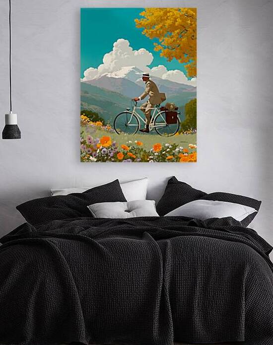 The Elegant Cyclist – Vintage Cycling Poster Art Print by Savage Art Prints