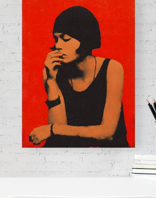 In Silence – Vintage Editorial Portrait Art Print by Savage Art Prints