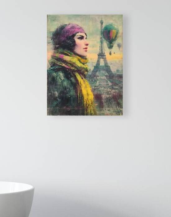 Against the Parisian Wind – Vintage Fashion Art Print by Savage Art Prints