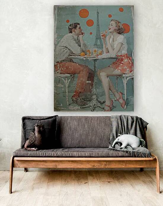 Laughter and Citrus – Vintage Cafe Poster Art Print by Savage Art Prints