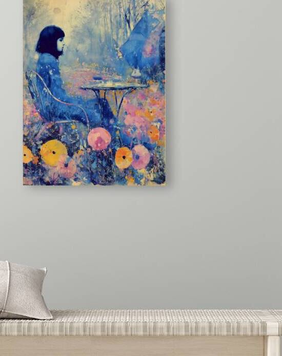 Una Copa en el Jardin – A Glass in the Garden Vintage Poster Art Print by Savage Art Prints
