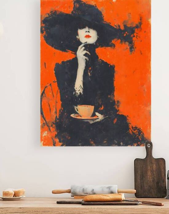 Noir Elegance Portrait – Vintage Fashion Art Print by Savage Art Prints