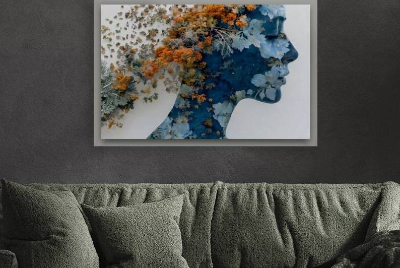 Memory Bloom – Abstract Portrait Art Print by Savage Art Prints