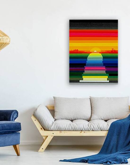 Spectrum Horizon – Steps to the Sun Abstract Art Print by Savage Art Prints