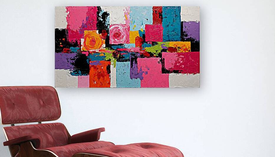 Vibrant Geometric Blocks – Modern Abstract Art Print by Savage Art Prints