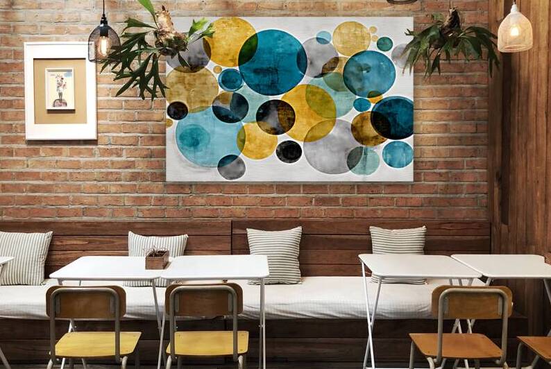 Circles in Balance – Modern Geometric Art Print by Savage Art Prints