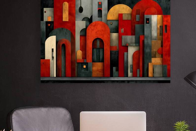 Modern Blocks – Architectural Abstraction Art Print by Savage Art Prints