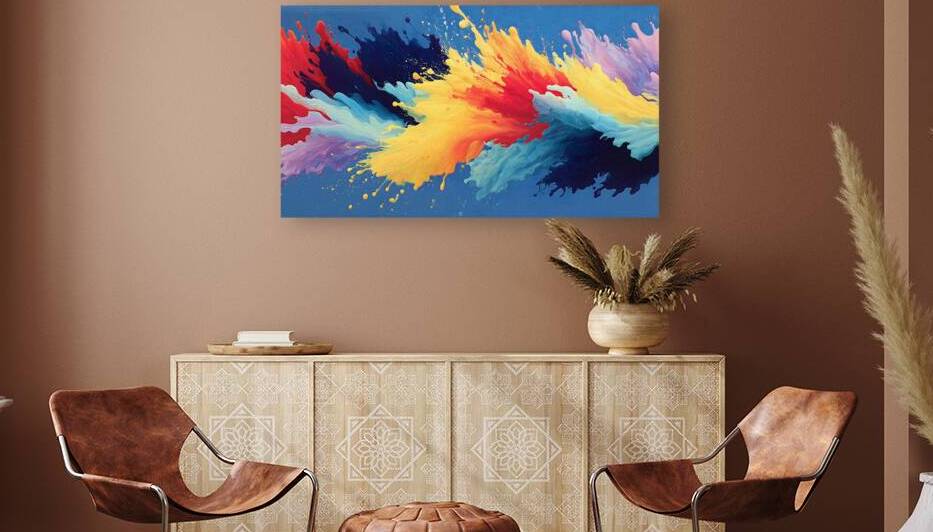 Prismatic Impact – Abstract Collision Art Print by Savage Art Prints