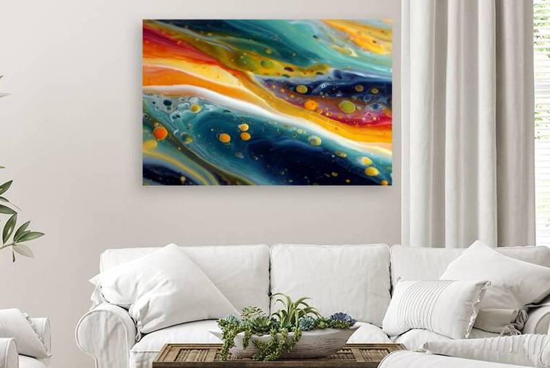 Nebula Runoff – Fluid Abstract Art Print by Savage Art Prints