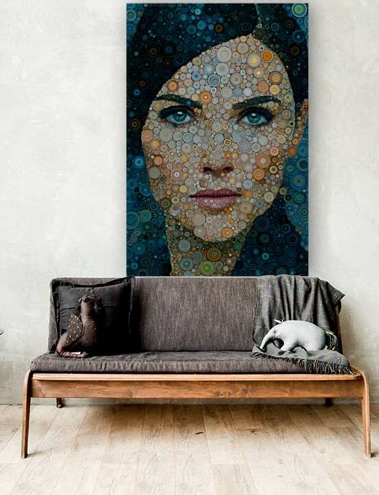 Circular Mosaic Portrait – Women’s Portrait Art Print by Savage Art Prints