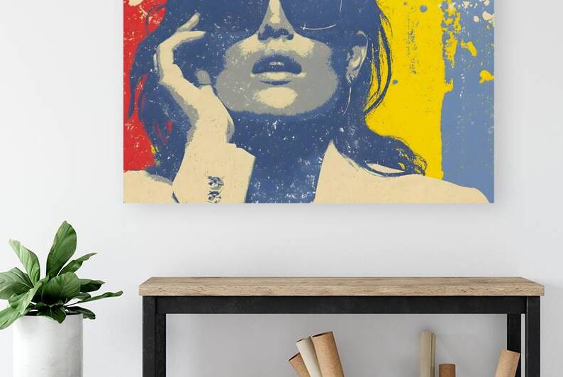 Shades in Primary Hues – Women’s Portrait Art Print by Savage Art Prints