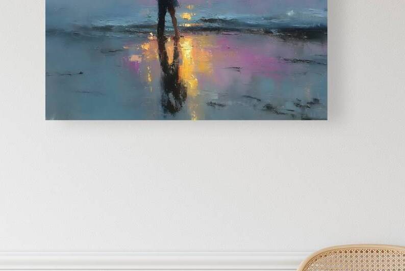 Sunset Kiss – Romantic Seascape Art Print by Savage Art Prints