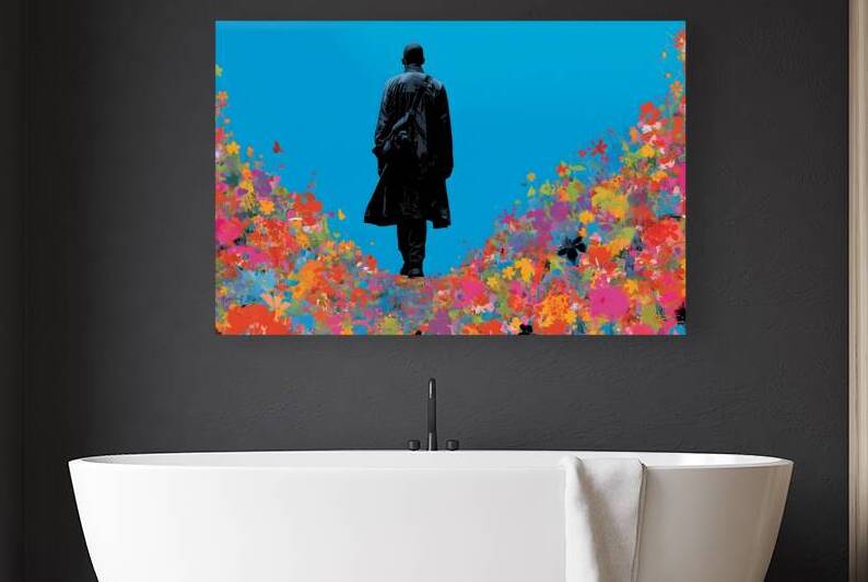 The Bloom Walk – Pop Art Silhouette Art Print by Savage Art Prints