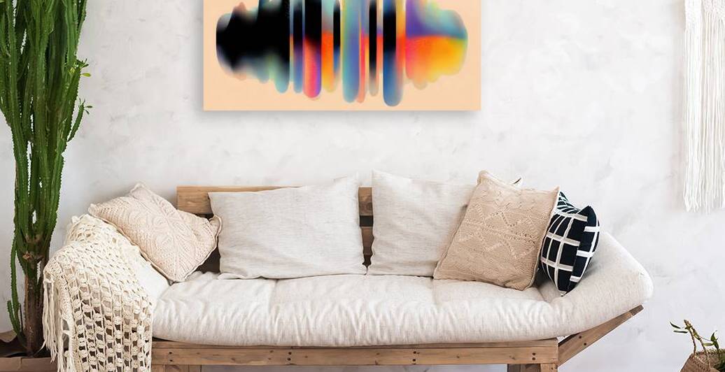Echo Form – Gradient Wave Abstract Print by Savage Art Prints