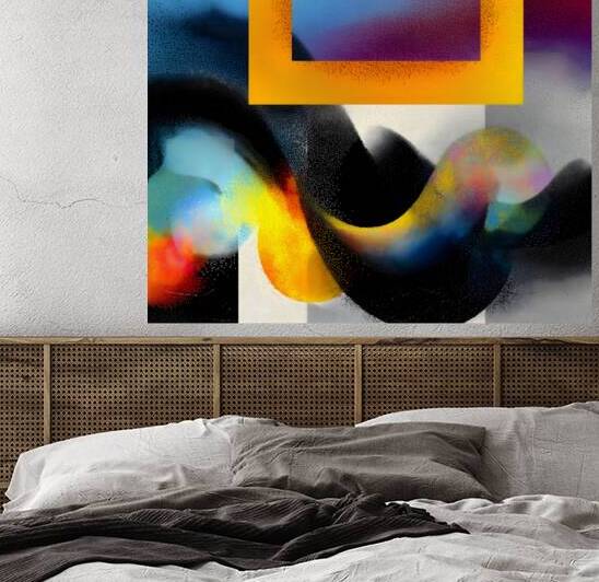 Framed Motion – Gradient Window Abstract Print. by Savage Art Prints